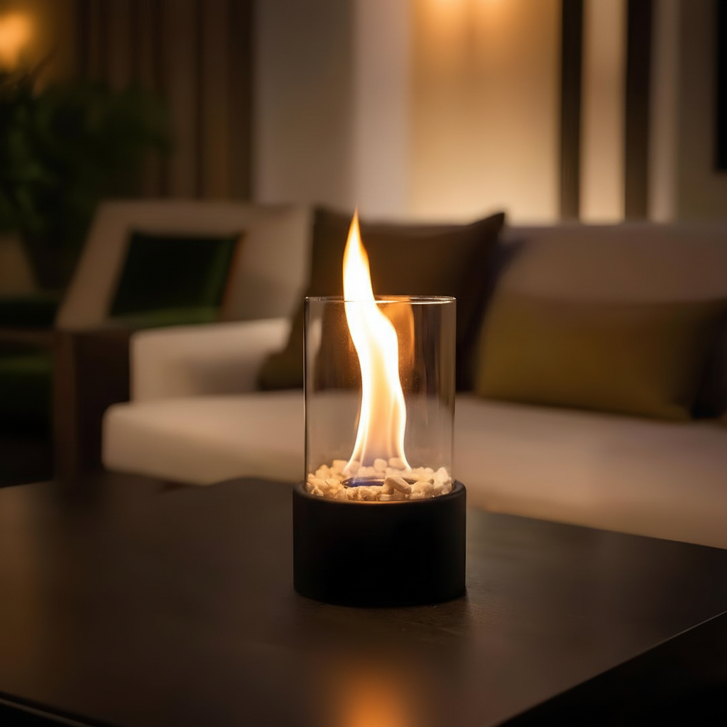 Dekorative Metalllaterne HearthLume mit Glas, ideal als Stimmungslicht für gemütliche Abende.