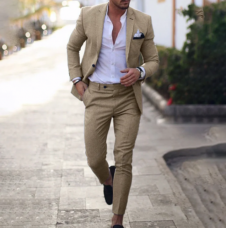 Moderne Herren Hose im Business Casual Schnitt, Teil eines stilvollen Anzug Sets für smarte Männer Bürokleidung.