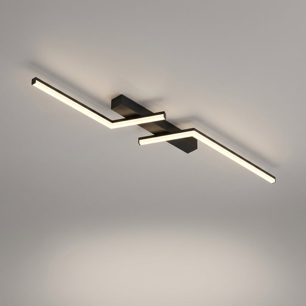 Schlanke, dimmbare LED-Deckenleuchte Aerolite, linear und modern. Vielseitige Deckenbeleuchtung für jeden Raum.