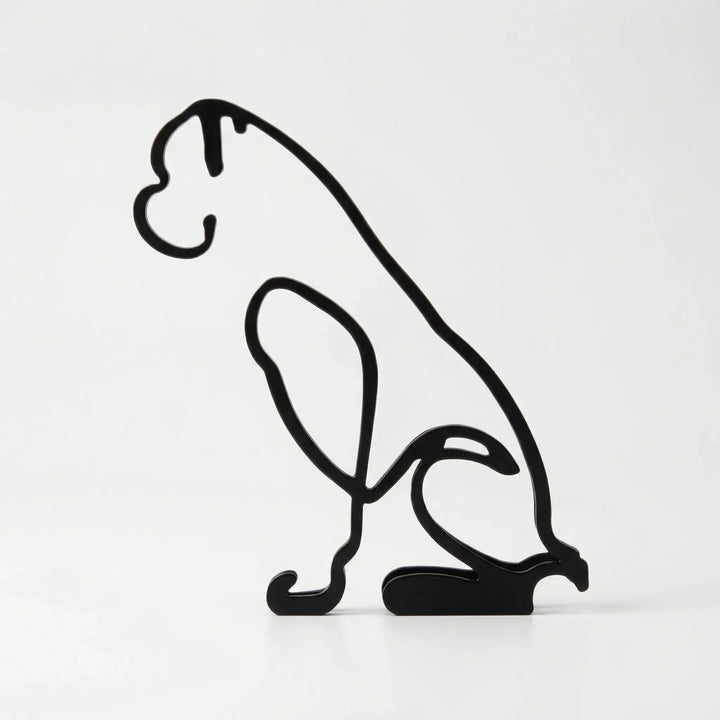 Bulldogge Tiersilhouette, minimalistische schwarze Hundedeko, elegantes Heimdekor für Tierliebhaber.