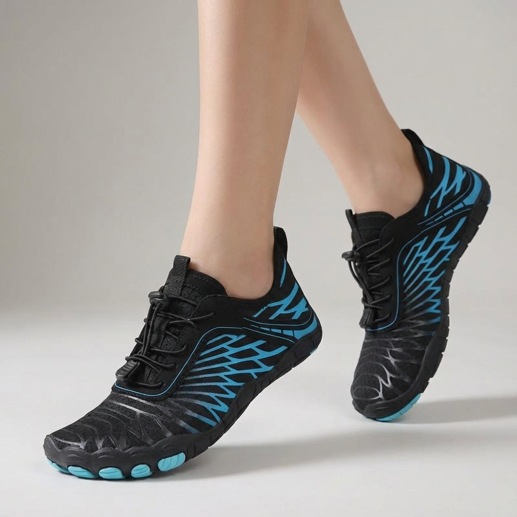 Stylische minimalistische Unisex Barfußschuhe aus Mesh. Bieten natürliche Bewegung & hohen Komfort.