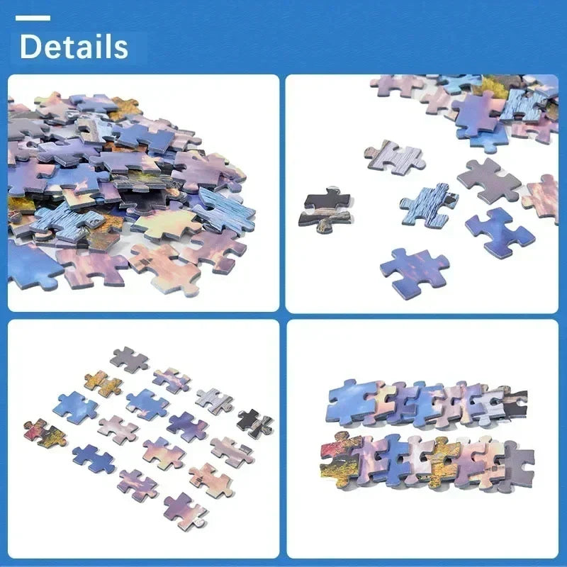Hochwertiges 1000-Teile-Puzzle mit Van Goghs berühmter "Sternennacht", ideal für Erwachsene.