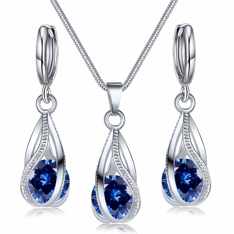 Festliches Schneeflocken Schmuckset für Weihnachten & Winter: Halskette & Ohrringe für Damen.