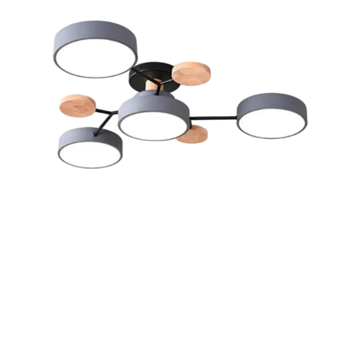 Stilvolle, runde LED-Deckenlampe für modernes Wohnzimmer & Büro. Schlankes, minimalistisches Design mit LED-Licht.
