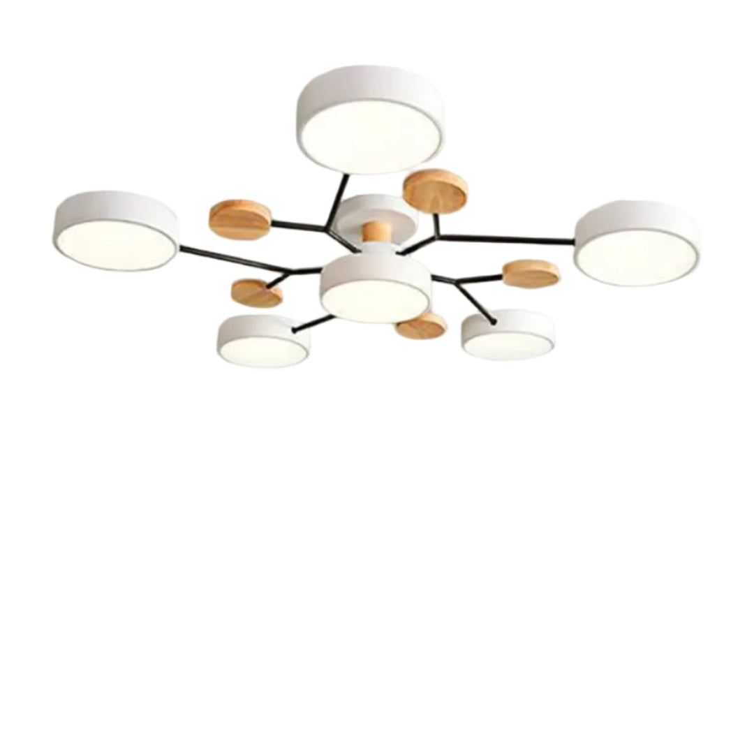 Runde, moderne Slim LED-Deckenlampe für stilvolle Innenbeleuchtung; minimalistisch für Wohnzimmer & Büro.