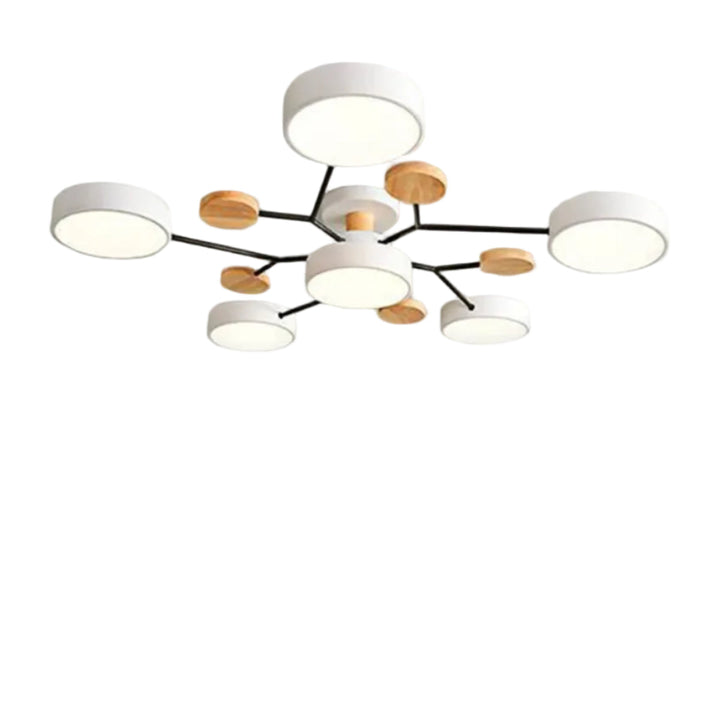Runde, moderne Slim LED-Deckenlampe für stilvolle Innenbeleuchtung; minimalistisch für Wohnzimmer & Büro.