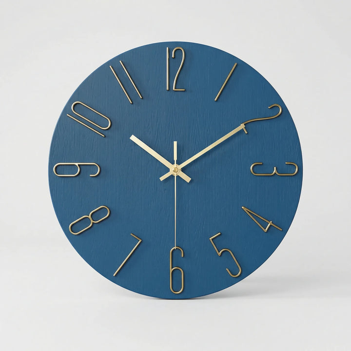 Stilvolle runde Wanduhr für modernes Wohnen, geräuschlose Dekoration für jeden Raum.
