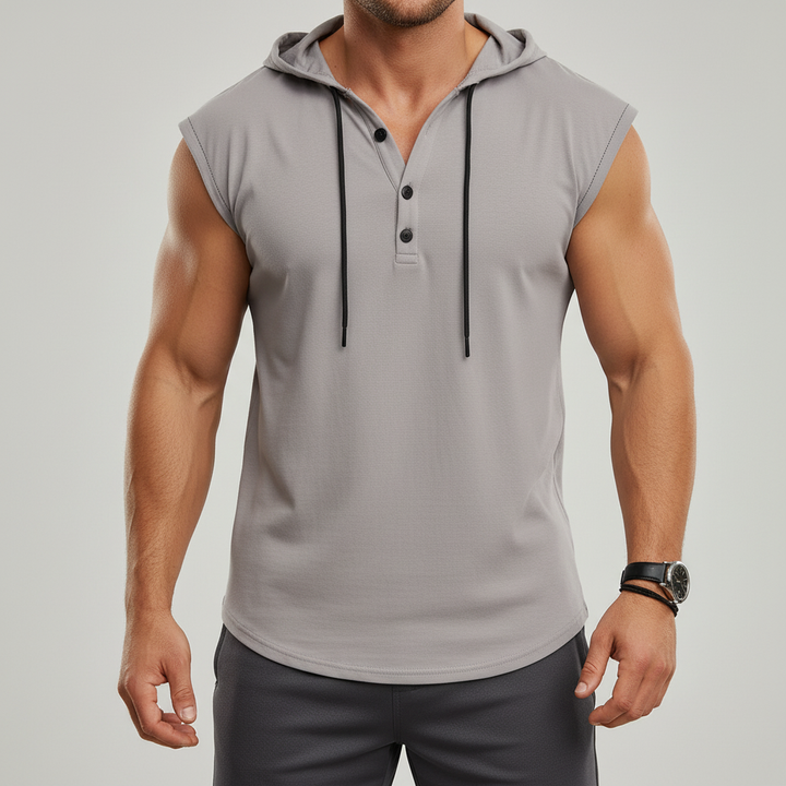 Herren AeroVibe Tanktop, ärmellos, in Schwarz, ideal für Gym, Sport & Freizeit im Sommer.