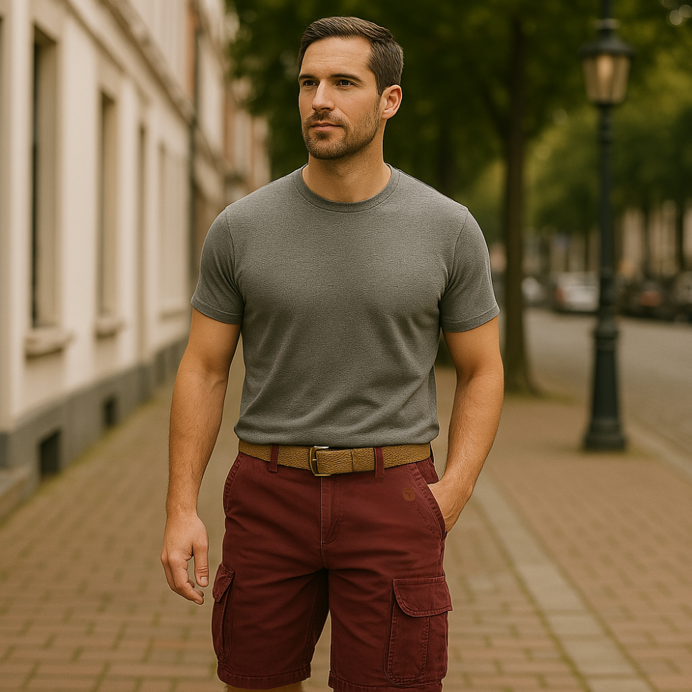 Robuste Herren Outdoor Shorts mit praktischen Seitentaschen, ideal für Wandern & Camping.