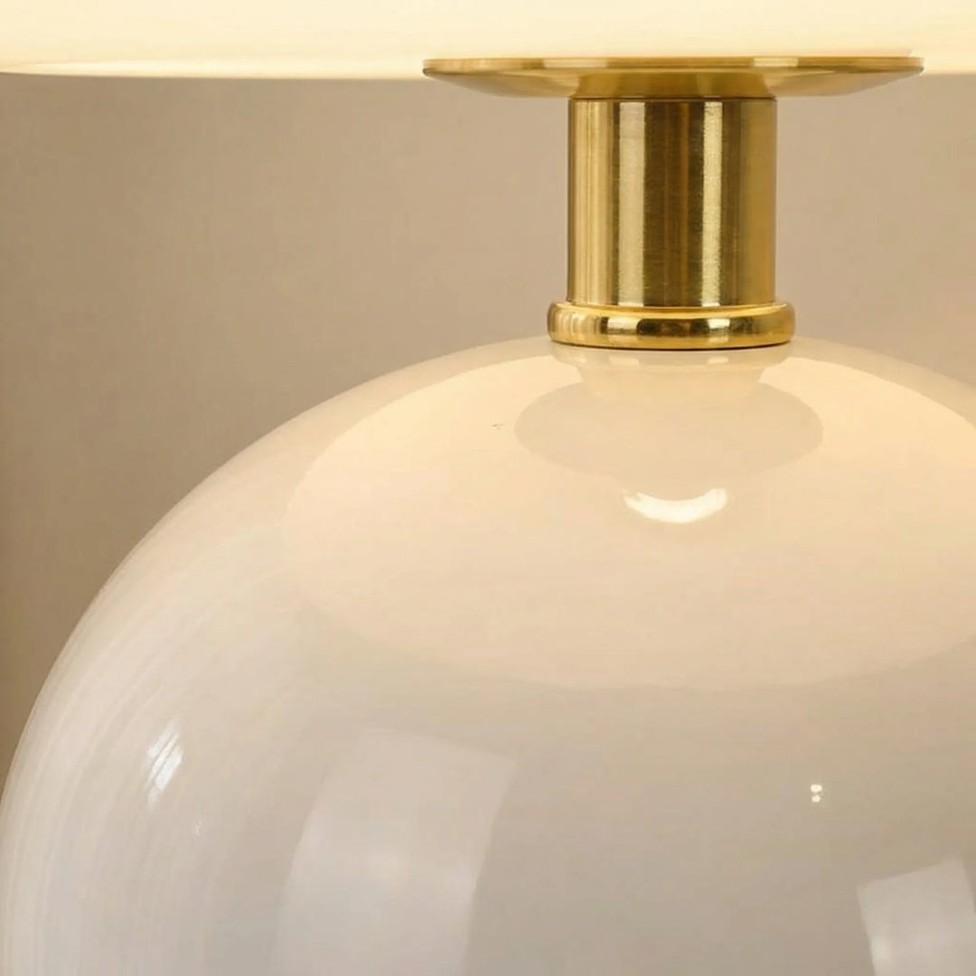Stilvolle Nachttischlampe oder Schreibtischlampe; Pilzdesign aus Keramik mit sanftem Ambiente-Licht.