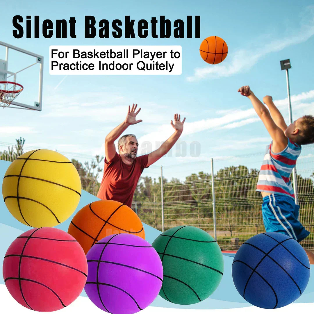 Leiser Outdoor-Basketball SilentBounce. Ideal für geräuschloses Training im Garten oder auf dem Asphalt.