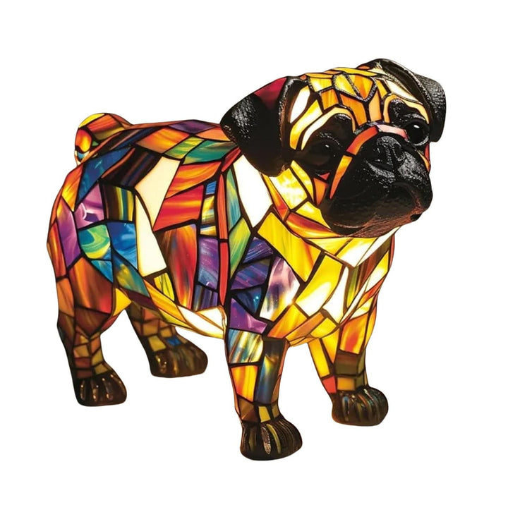 Wohnaccessoire: Mosaik Tierlampe Katze, LED Licht, perfekt als Nachttischlampe.