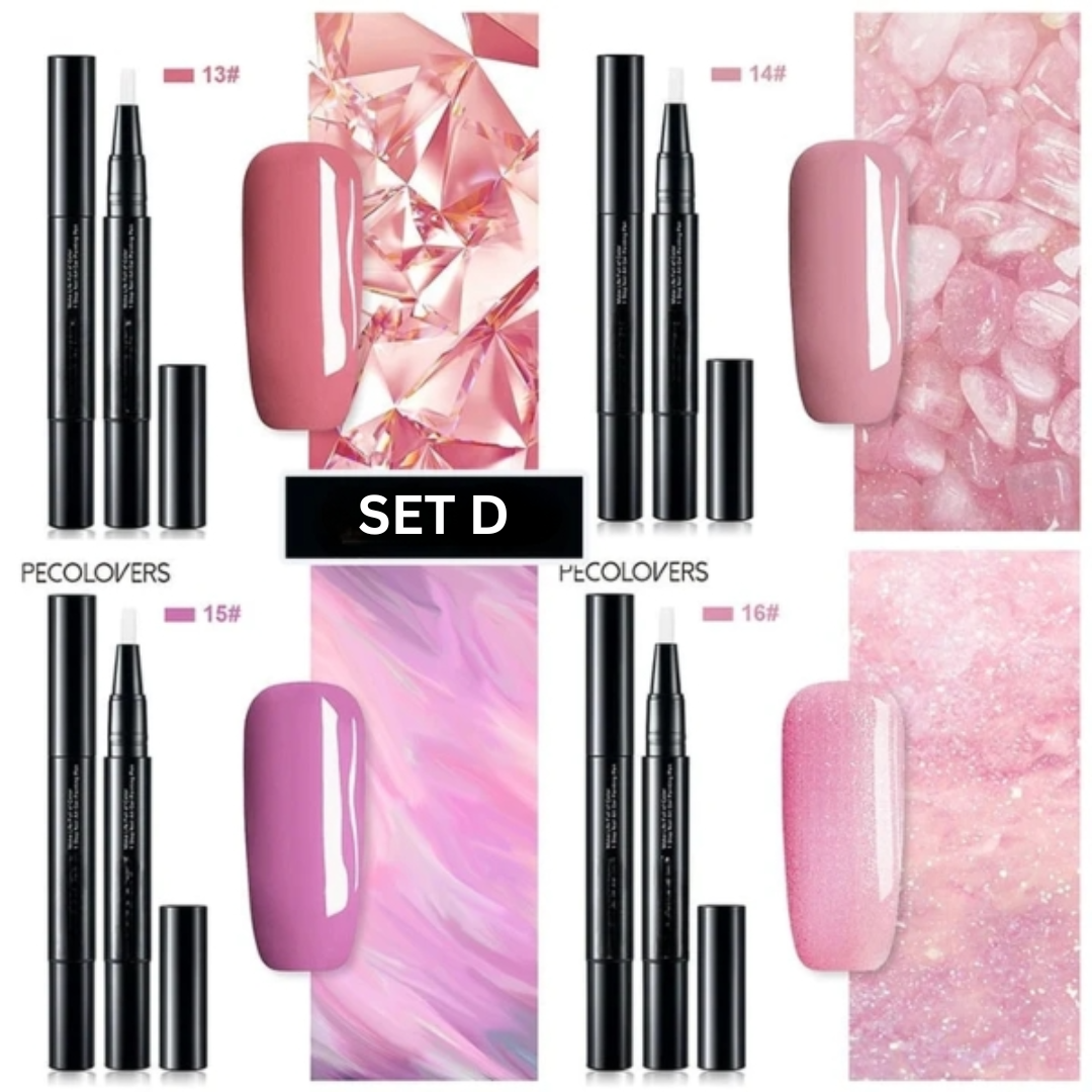 Schnell trocknender Nagellack Stift mit Geltextur. Perfekt für kreative Nägel, einfache DIY Maniküre zuhause.