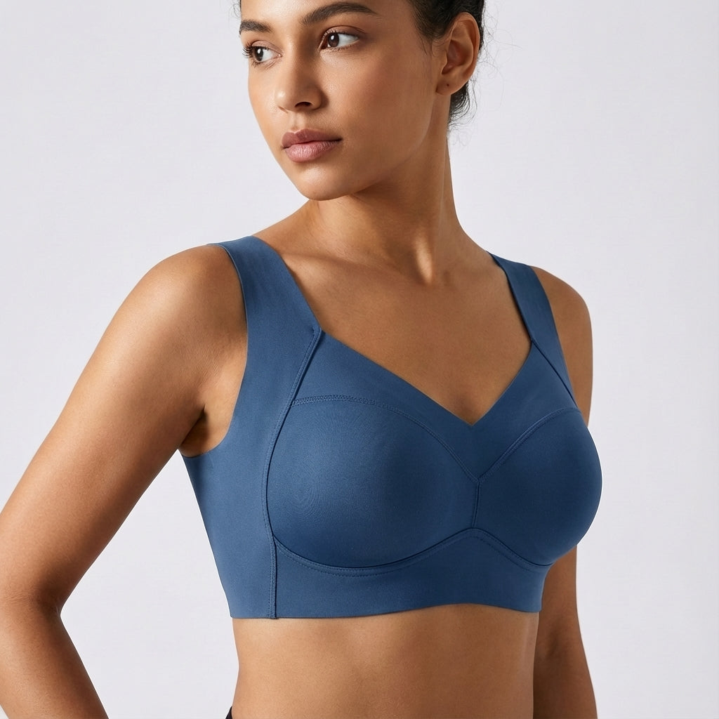 Vielseitiger Damen Activewear Sport-BH Kayla, nahtlos, Push-Up. Perfekt für Fitness, Workout, Yoga.