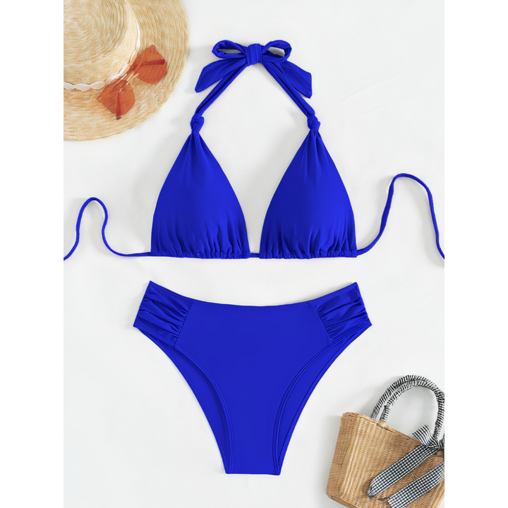 Feminines Damen Bikini Set mit zarten Bindebändern, elegant & bequem.