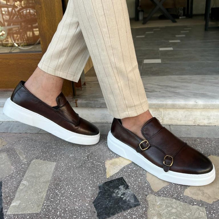 Komfortable Herren Slip-On Loafers aus Leder, Modell Lorenzo. Vielseitige Herrenschuhe für Business & elegante Anlässe.