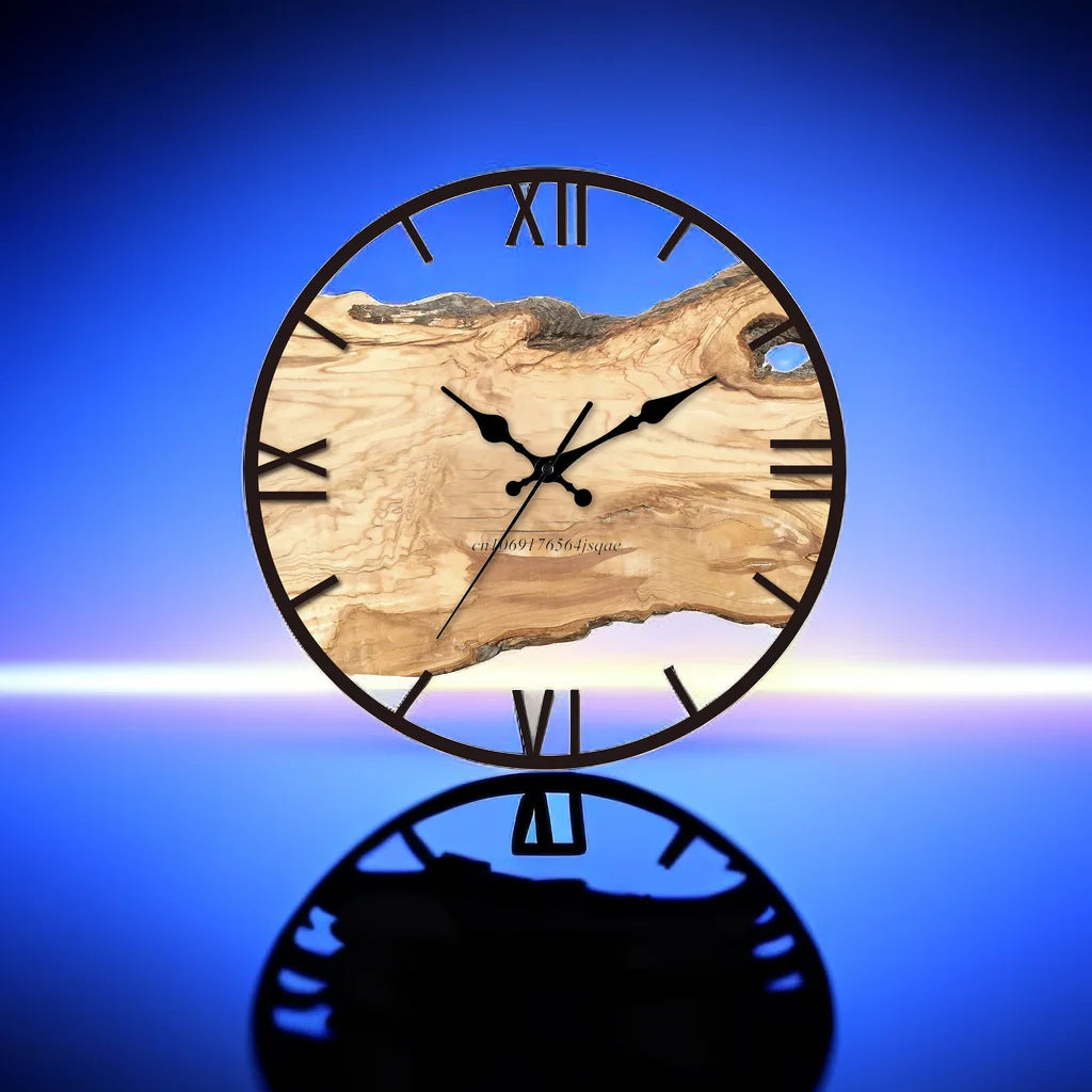 Minimalistische transparente Wanduhr "Glimmor". Zeitloses Design für stilvolle Wohn- und Büroräume.
