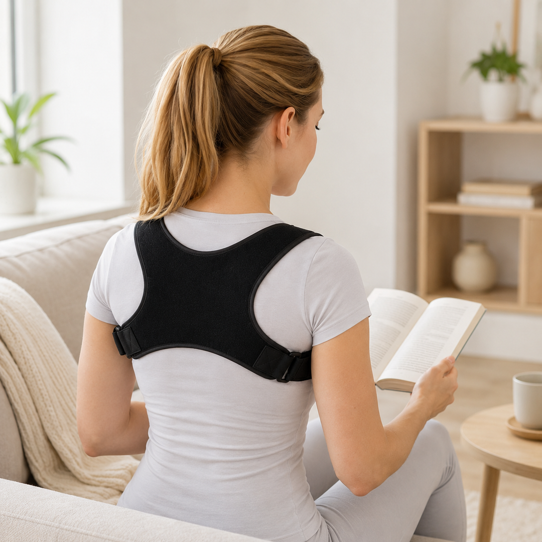 Ergonomischer Schultergurt zur Schmerzreduktion und effektiven Haltungskorrektur beim täglichen Tragen.