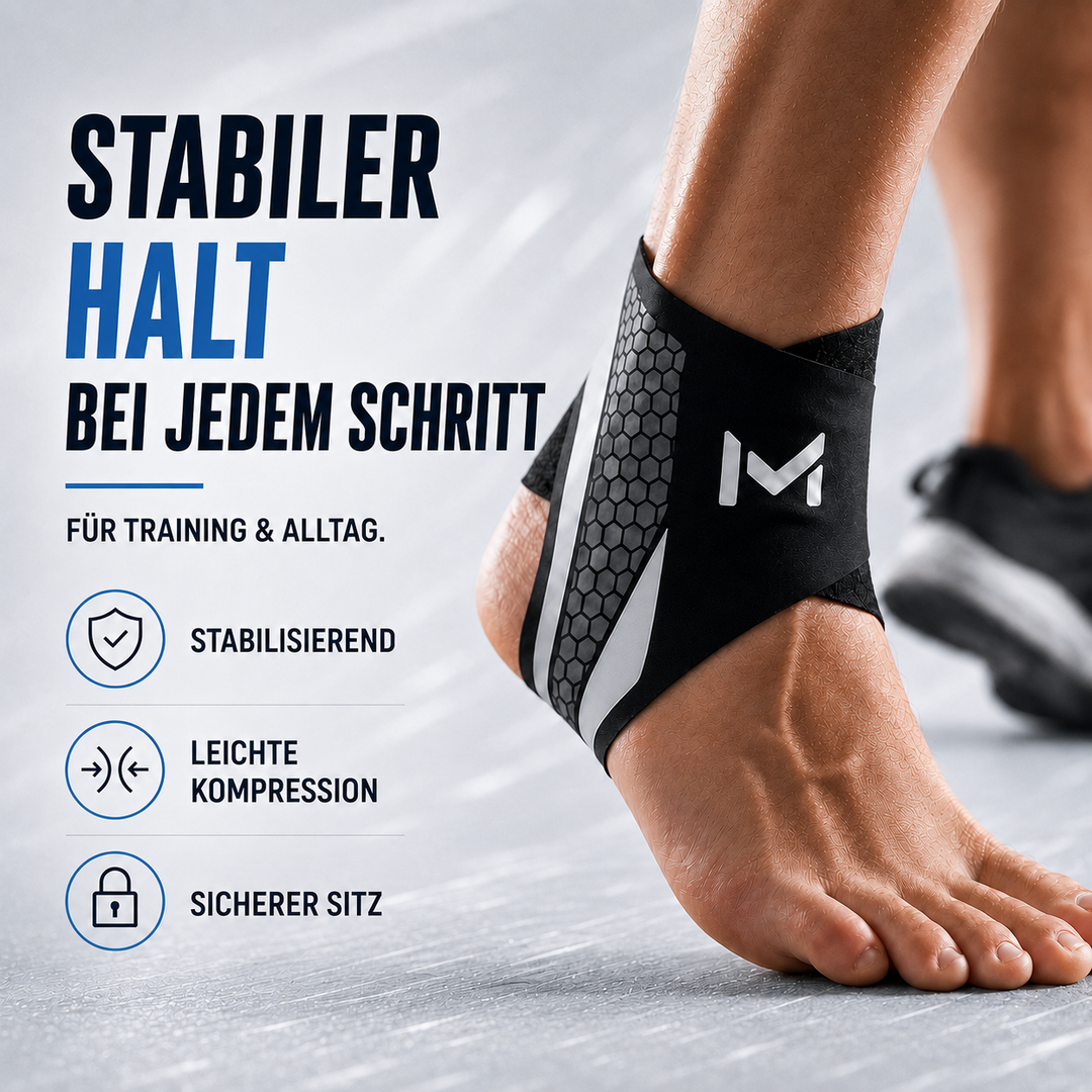 Gelenkstütze für das Fußgelenk, fördert schnelle Erholung und bietet Schutz nach Sportverletzungen.