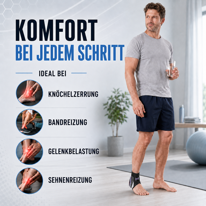 Ergonomische Knöchelstütze für optimale Gelenkunterstützung beim intensiven Training und allen Sportarten.
