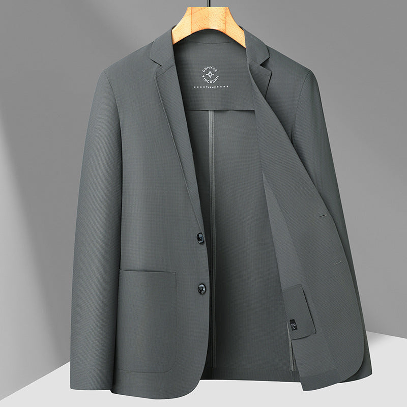 Eleganter Herren Slim Fit Blazer in Dunkelblau für Business Meetings & formelle Anlässe, moderne Passform.