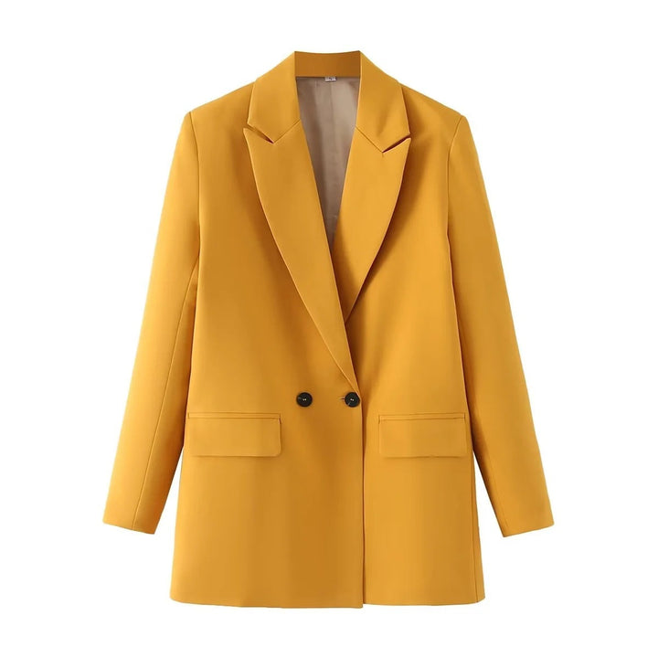 Business-tauglicher Damen Doppelreiher Blazer Oversize, elegant und modern geschnitten für den Frühling.