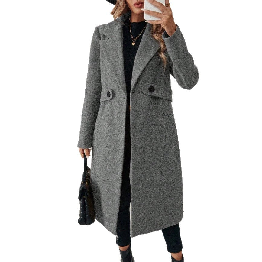 Eleganter Langmantel für Damen, moderner Stil, hochwertige Oberbekleidung für Herbst & Winter.