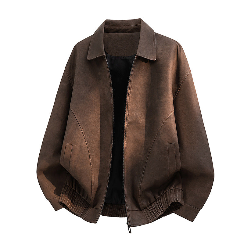 Stilvolle Herren Jacke in Braun, modisches Design für Freizeit und urbane Outfits, sehr bequem.