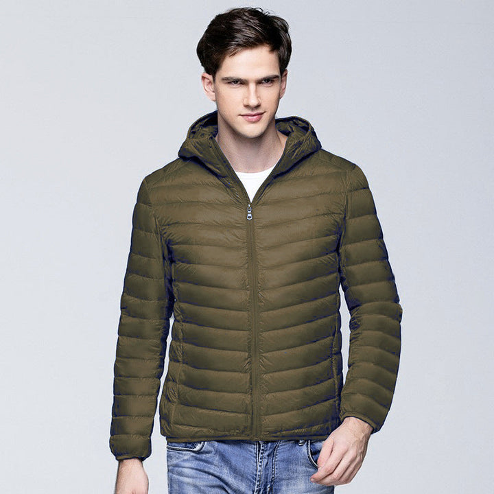 Herren Slim Fit Steppjacke: Moderne, leichte und atmungsaktive Freizeitjacke für Herren mit Stehkragen für Frühling und Herbst.