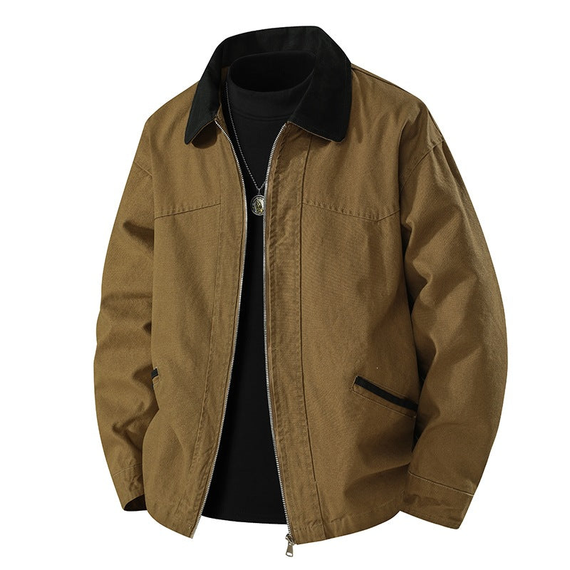 Herren Freizeitjacke mit hohem Kragen für Komfort & Stil, lässig & warm für kühle Tage.