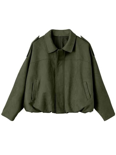 Geschlossene, stilvolle Oversized Damenjacke; schick & komfortabel für Frühling & Herbstmode.
