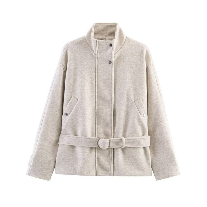 Elegante wendbare Damen Gürteljacke für Herbsttage. Ideal für Freizeit und modische Auftritte.
