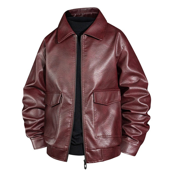 Robuste Herren Freizeitjacke mit klassischem Kragen und Reißverschluss, ideal für den Alltag.