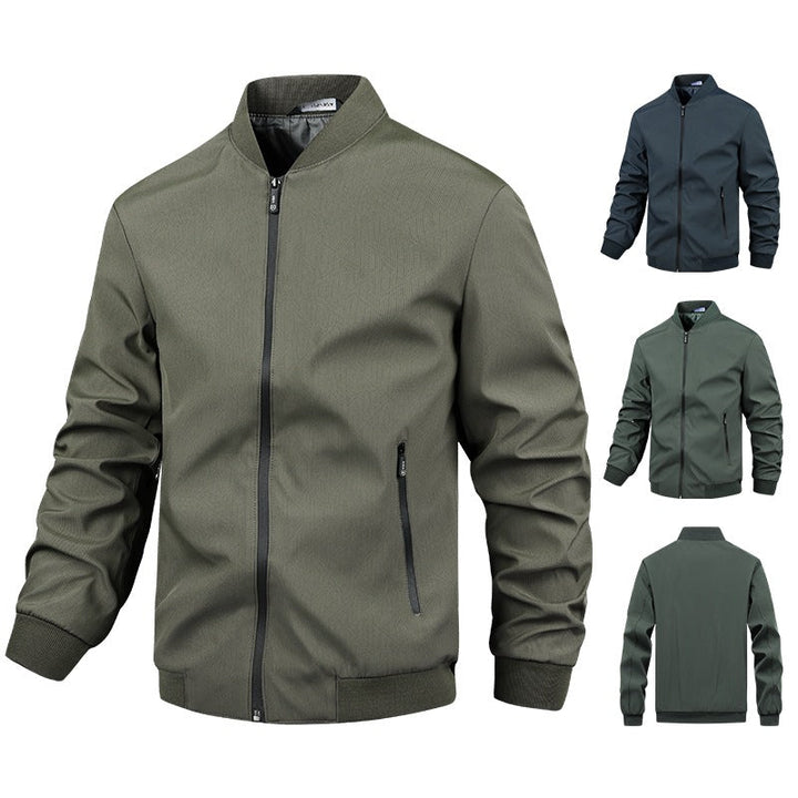 Elegante Herren Stehkragen-Freizeitjacke, kombiniert Komfort & ein zeitloses, modisches Design.