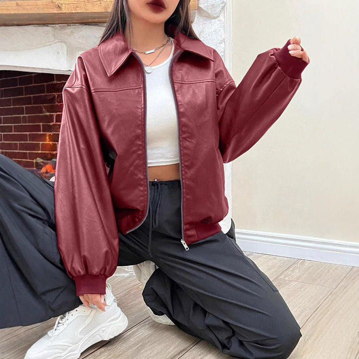 Rote Damen Bomberjacke, trendig & lässig, ideal für Frühling & Herbst. Vielseitige Streetwear Jacke.