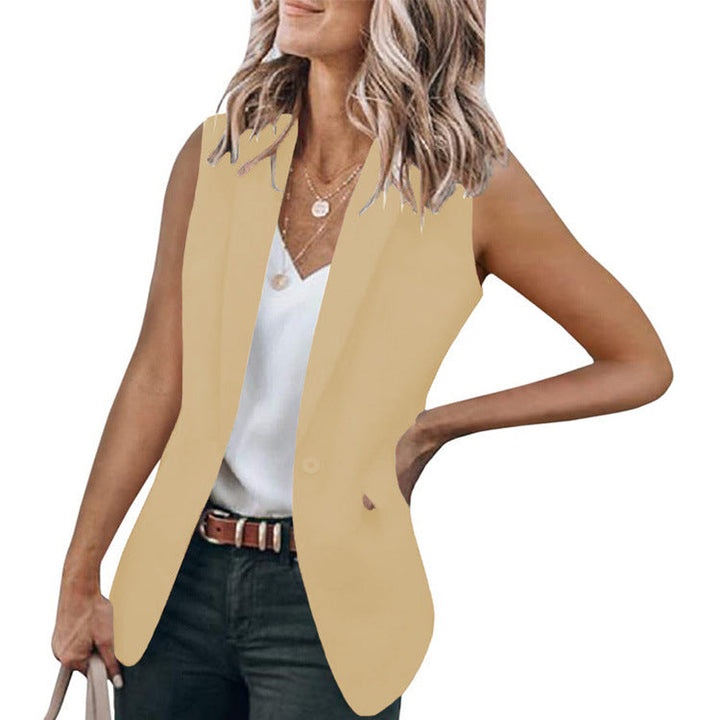 Moderner Damenblazer ohne Ärmel. Ein elegantes Statement-Piece für jeden Anlass.