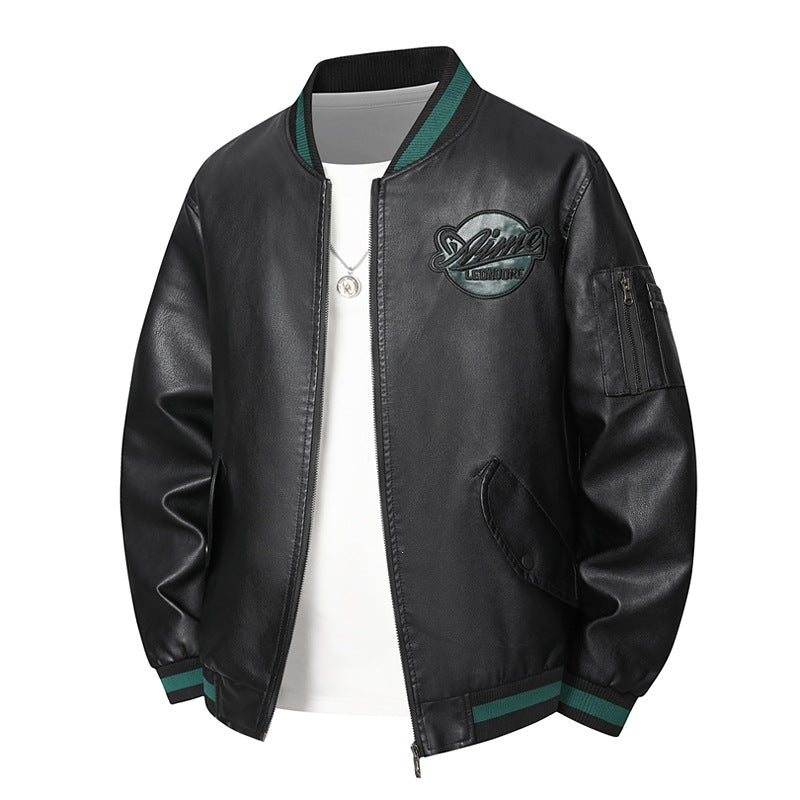 Herren Bomberjacke in trendigem Design mit Reißverschluss und Stehkragen für einen modischen Auftritt.