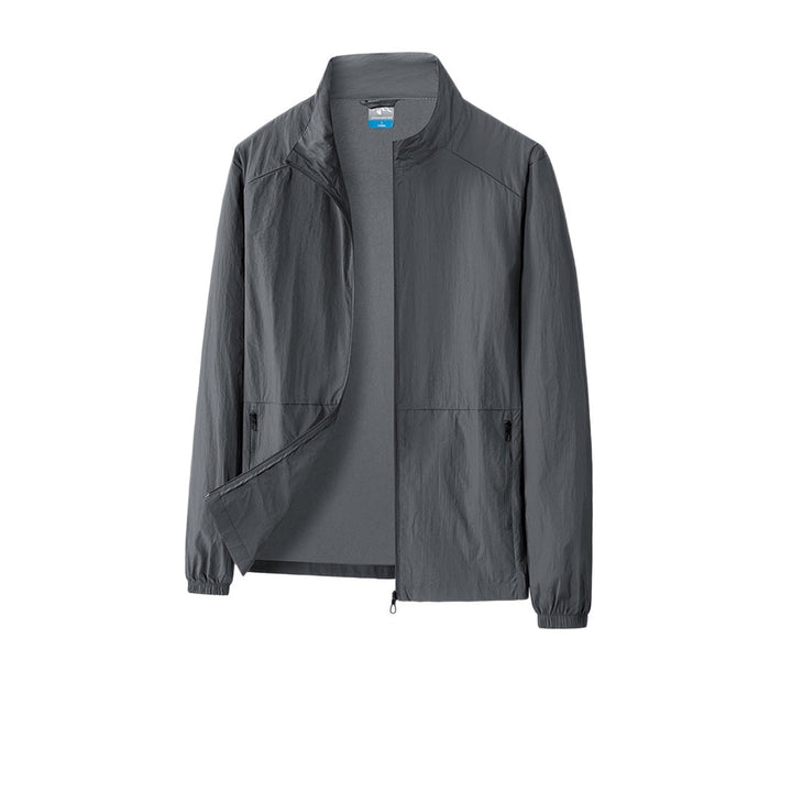 Leichtgewicht Herren Sportjacke in Schwarz, atmungsaktiv, perfekt für Laufen & Outdoor-Aktivitäten.