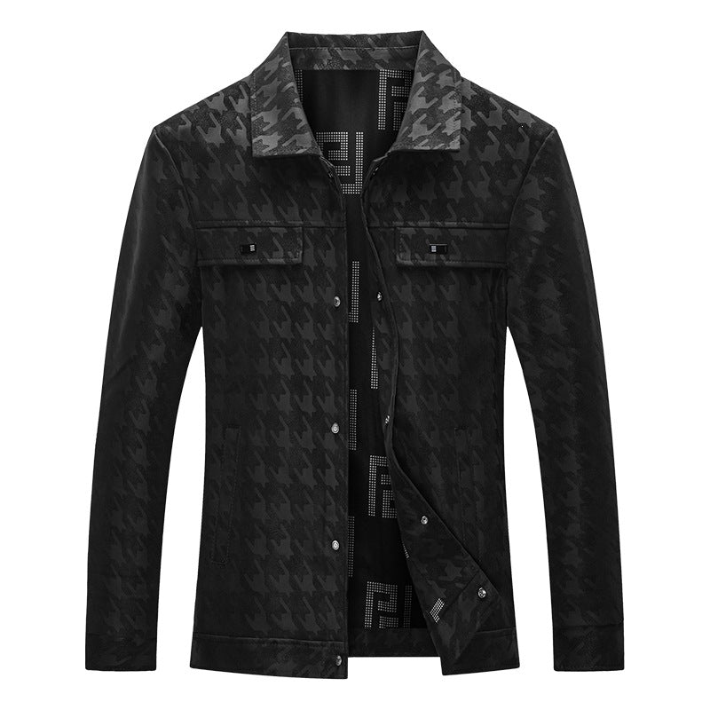 Modische Herren Übergangsjacke im Karomuster für Business Casual Looks.