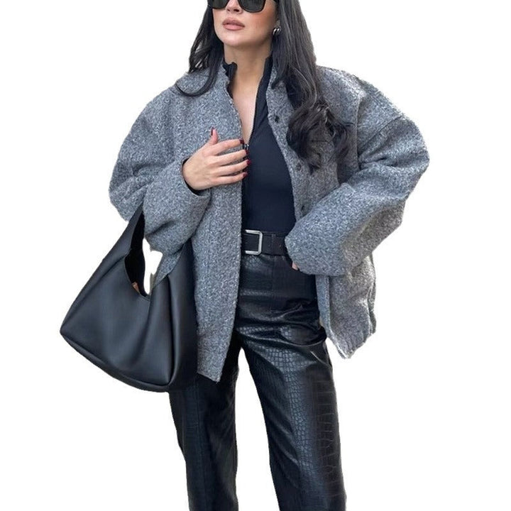 Elegante & stilvolle Damen-Übergangsjacke, vielseitige Mode für den Alltag, in Schwarz.