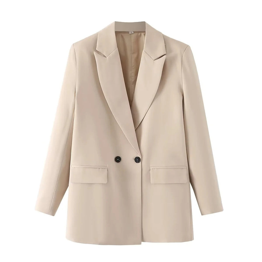 Moderner Damen Oversize Doppelreiher Blazer, eine stilvolle Ergänzung für jede Garderobe, Büro & Alltag.