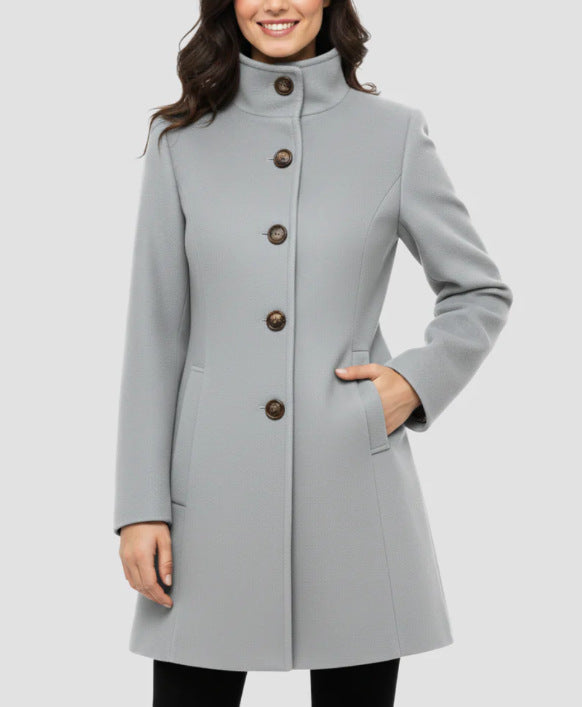 Warme Damen Winterjacke, eleganter Stehkragen schützt. Langärmliges Must-have für Damen.