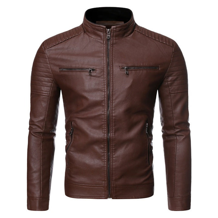 Elegante Herren Übergangsjacke im Biker-Design, modern und modisch für jeden Anlass.