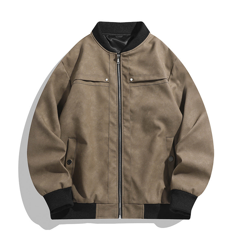 Trendige Herren Bomberjacke im Vintage-Look; die ideale Freizeitjacke für einen smart-lässigen Auftritt.