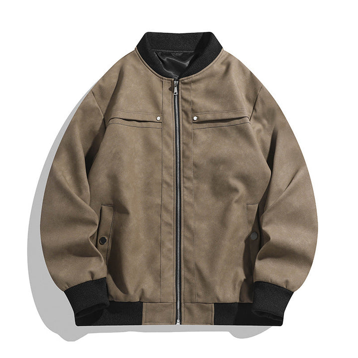 Trendige Herren Bomberjacke im Vintage-Look; die ideale Freizeitjacke für einen smart-lässigen Auftritt.