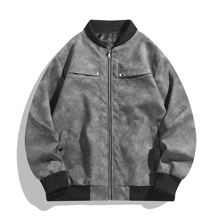 Lässige Herren Bomberjacke mit Vintage-Details; vielseitige Freizeitjacke für modische Männer und den Alltag.