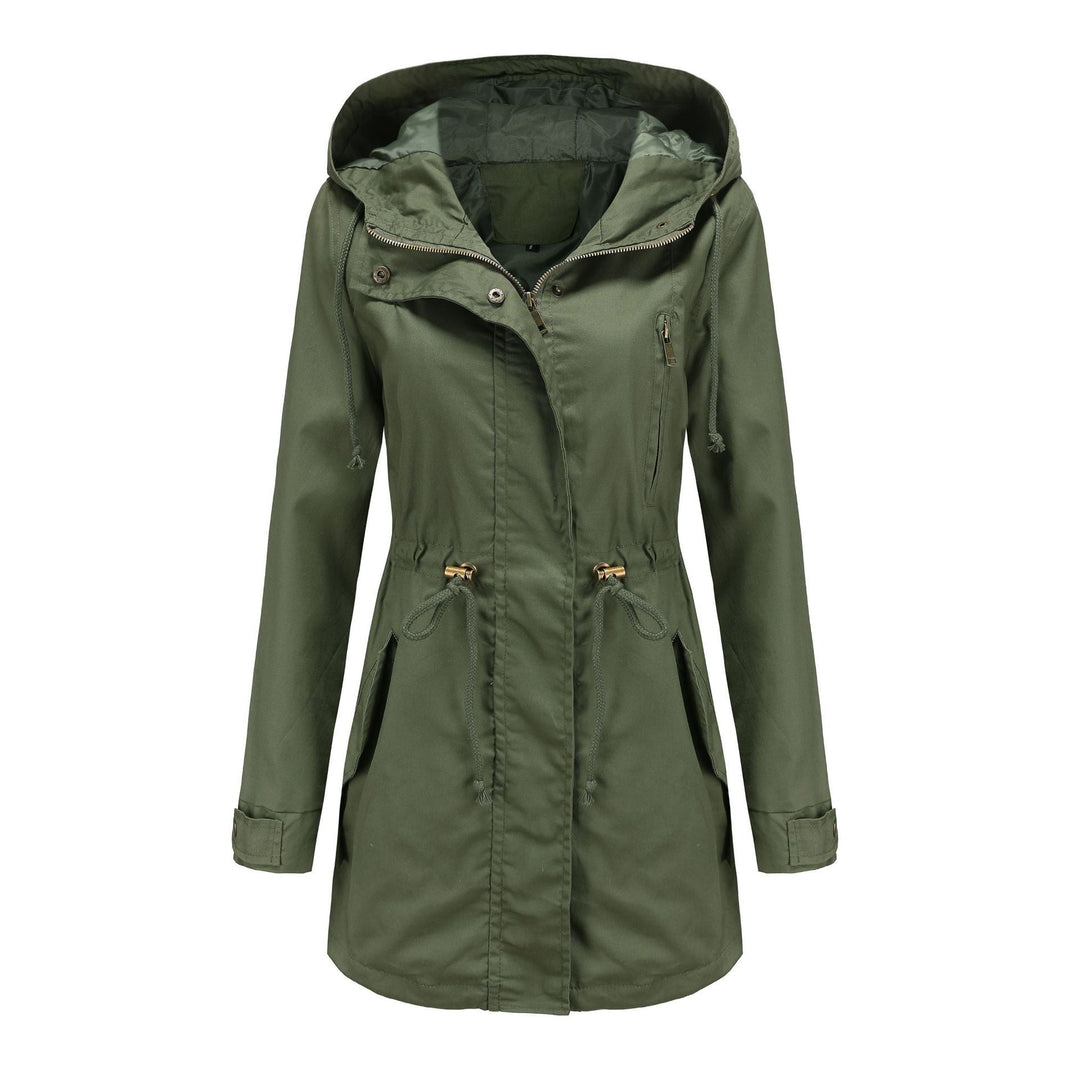 Damen Outdoorjacke mit Kapuze, komfortabel und funktional, ideal für Freizeitaktivitäten.