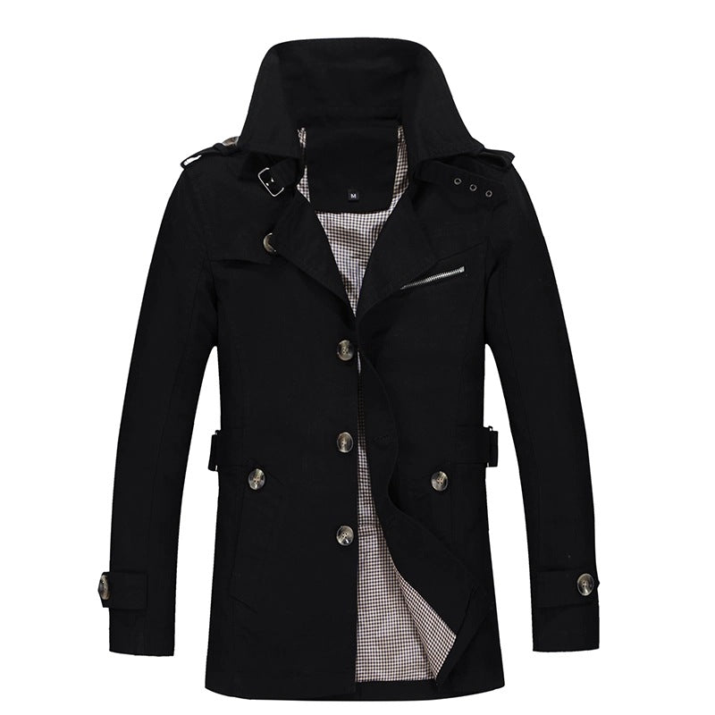 Lange Herren-Sportjacke, vielseitig einsetzbar, wetterfest, perfekt für Outdoor, Sport und Alltag.