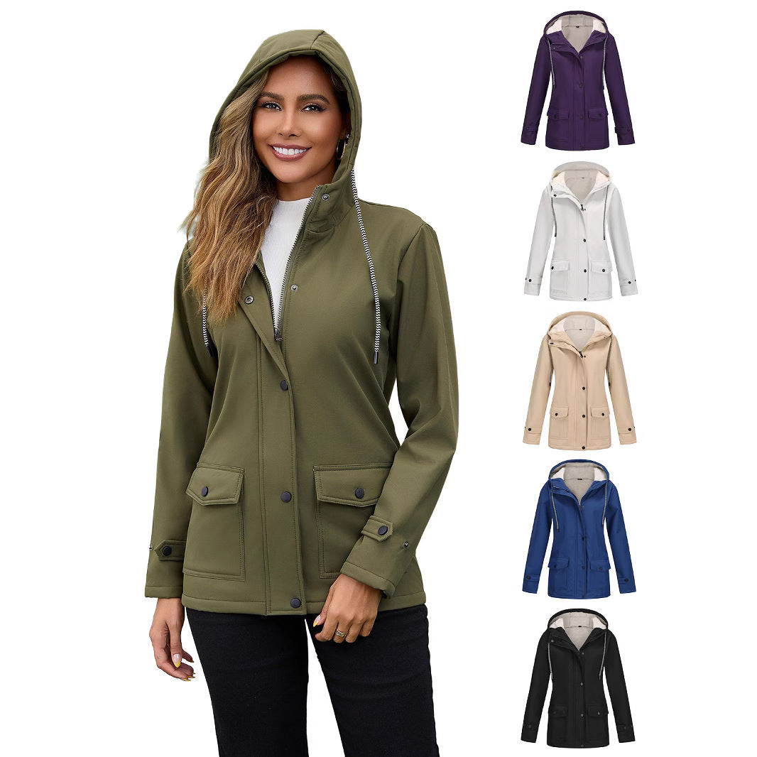 Modische Damen Outdoorjacke mit warmem Fleece-Futter. Ideal für Herbst & Winter.