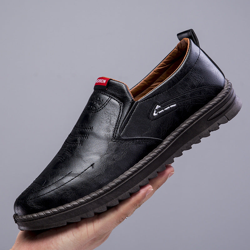 Modernes Paar Herren Halbschuhe, bequeme Business- und Freizeitschuhe mit ergonomischem Fußbett.